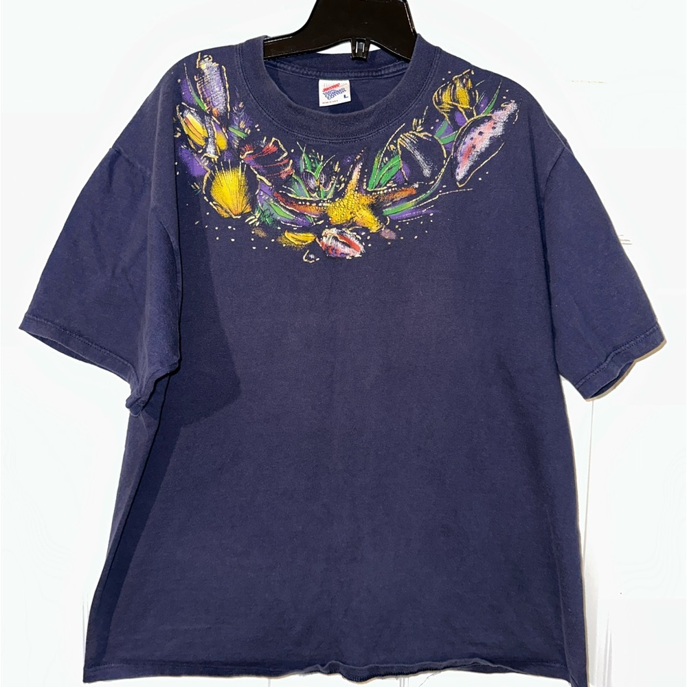 3/$30 Vintage Seashell Shirt